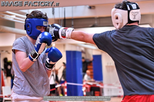 2019-05-29 Milano - pound4pound boxe gym 1715 Giulio Cielo vs Michele Mainoli